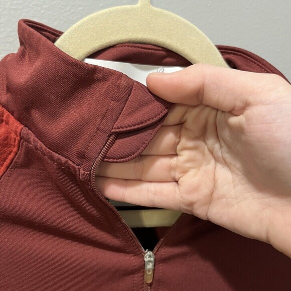 The North Face Womens Medium Red 1/4 Zip Flight Series Lightweight Fleece Jacket - Picture 9 of 15